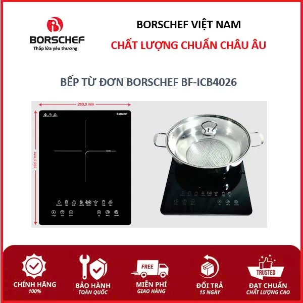 Bếp từ đơn Borschef, inverter BF-ICB4026