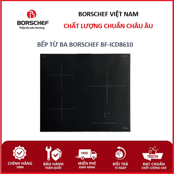 Bếp từ ba Borschef, inverter BF-ICD8610