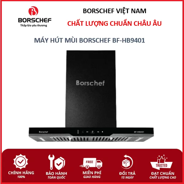 Hút mùi Bosrchef T70, công suất lớn, cảm ứng vẫy BF-HB9401