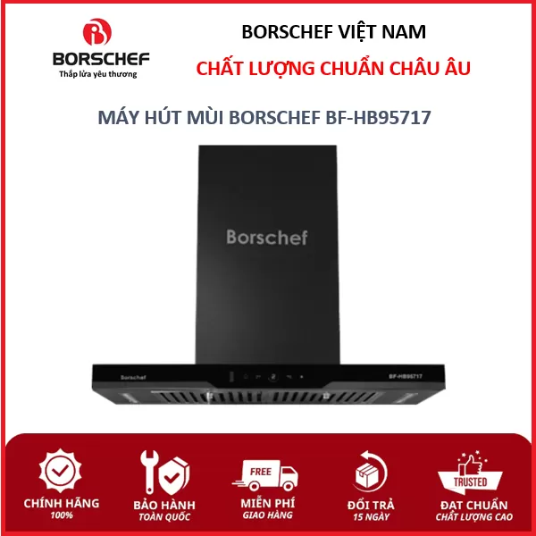 Hút mùi Bosrchef T70, công suất lớn, cảm ứng vẫy BF-HB95717